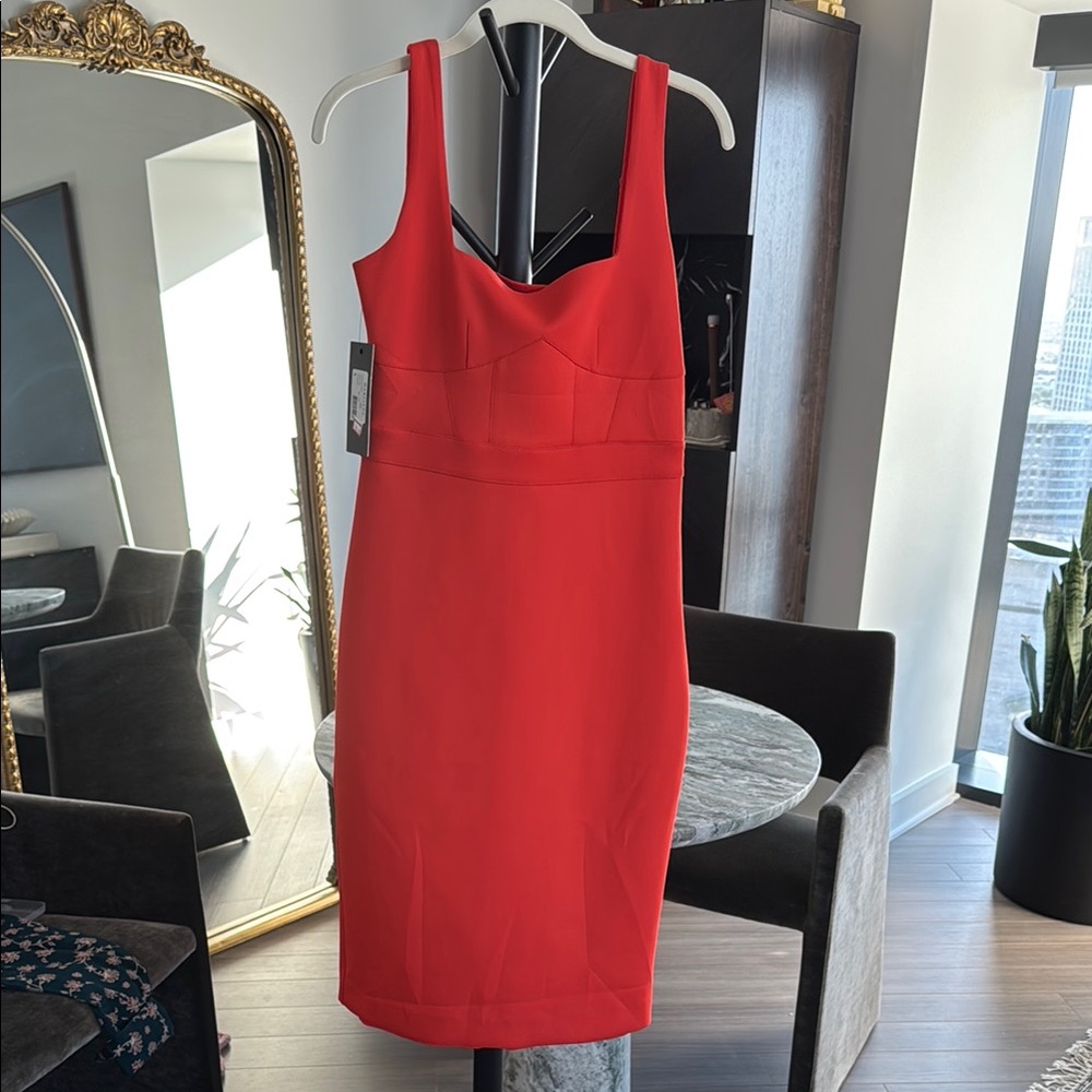 Marciano Orange Midi Dress